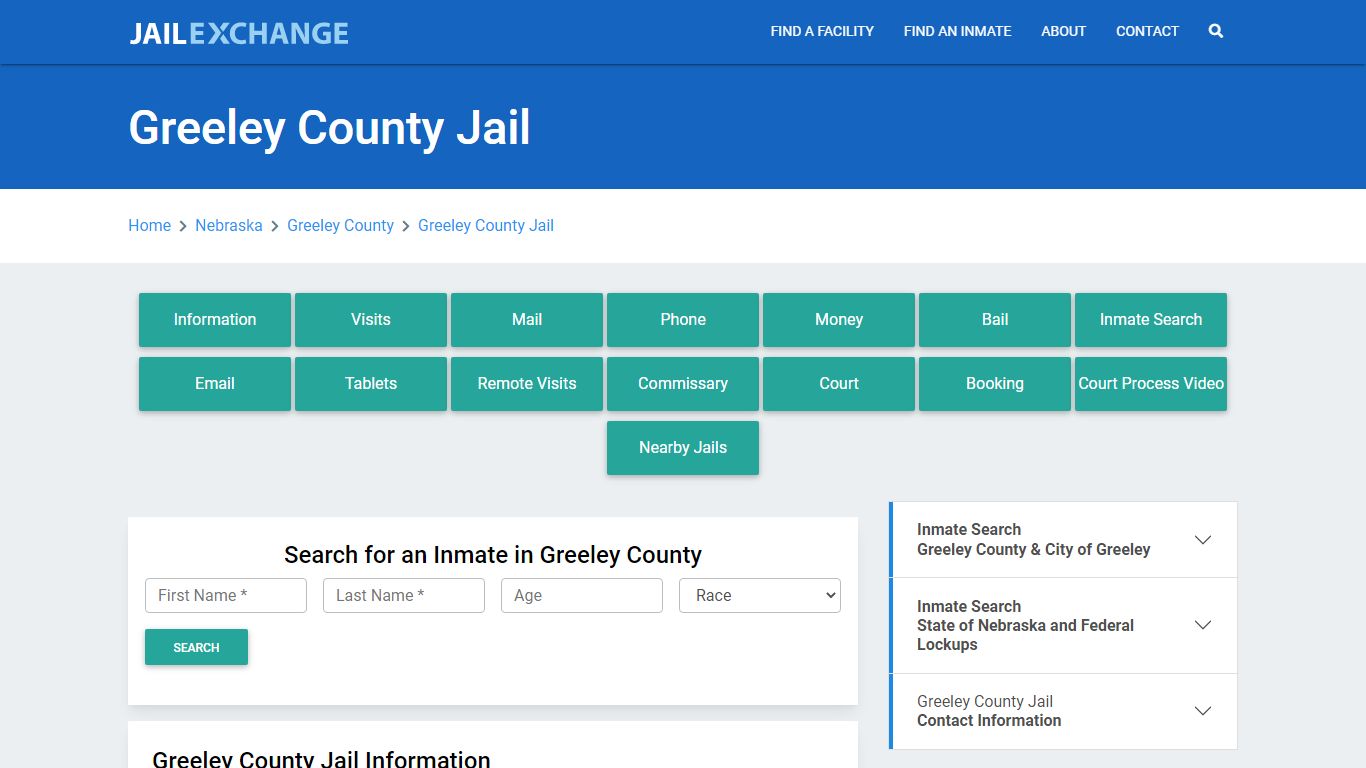 Greeley County Jail Roster Lookup, NE, Inmate Search